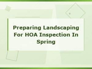 Preparing Landscaping for Hoa Inspection in Spring,